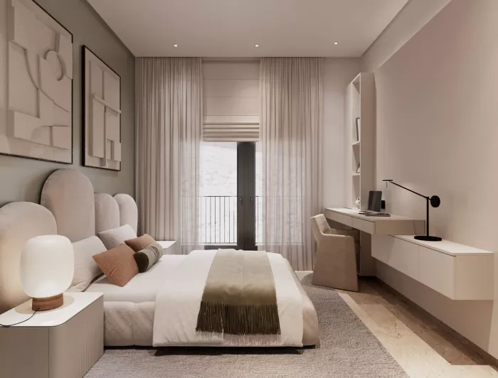 Chambre avec bureau
